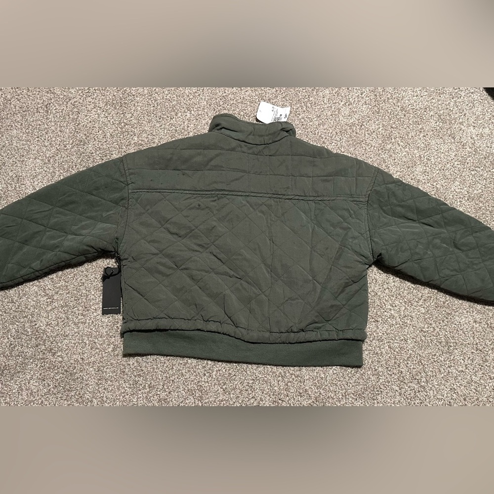 Forever 21 Quilted Green Bomber Jacket - Picture 4 of 5